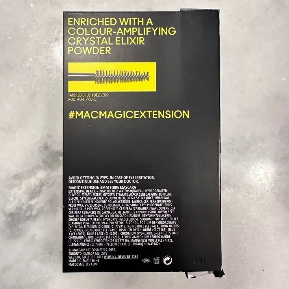 MAC Magic Extension 5MM Fibre Mascara Extensive Black NWT